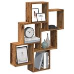 vidaXL Wandschap kubus 78x15x93 cm bewerkt hout oud, Huis en Inrichting, Verzenden, Nieuw