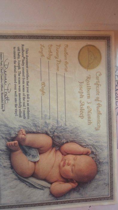 Reborn - Pop Joseph Asleep - 2010-2020, Antiquités & Art, Antiquités | Jouets