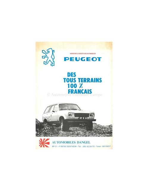 1981 PEUGEOT 504 DANGEL PICK UP BROCHURE FRANS, Livres, Autos | Brochures & Magazines, Enlèvement ou Envoi