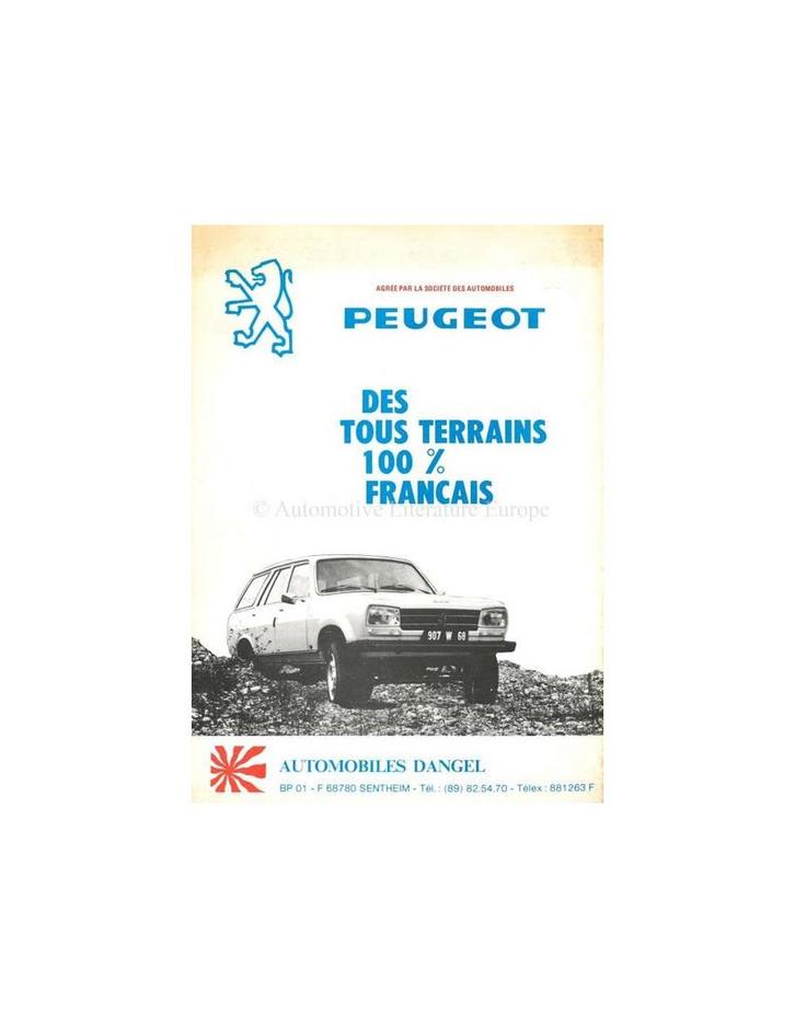 1981 PEUGEOT 504 DANGEL PICK UP BROCHURE FRANS, Boeken, Auto's | Folders en Tijdschriften, Ophalen of Verzenden