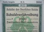 Paper - Jouet Schuldverschreibung Deutsches Reich 2000 Mark