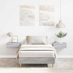 vidaXL Bedframe zonder matras 75x190 cm spaanplaat grijs, Huis en Inrichting, Slaapkamer | Bedden, Verzenden, Nieuw