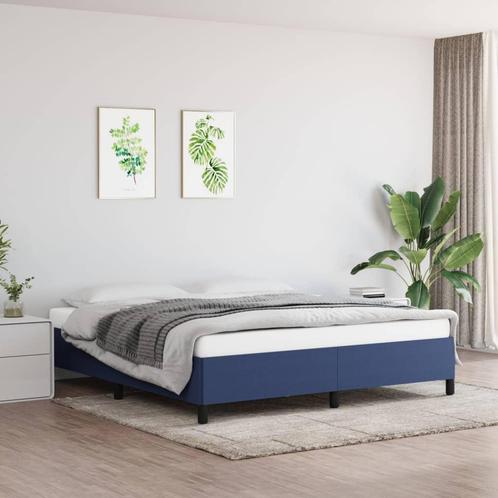 vidaXL Bedframe stof blauw 180x200 cm, Maison & Meubles, Chambre à coucher | Lits, Envoi