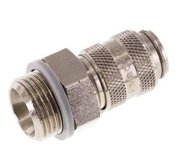 Laiton nickelé Coupleur pneumatique DN 5 Douille G 3/8 pouce, Verzenden
