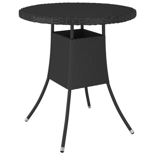 vidaXL Table de jardin Noir 70x70x73 cm Résine tressée, Tuin en Terras, Tuinsets en Loungesets, Verzenden
