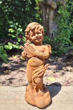 sculptuur, Engel met harp - 30 cm - IJzer, Antiek en Kunst, Curiosa en Brocante