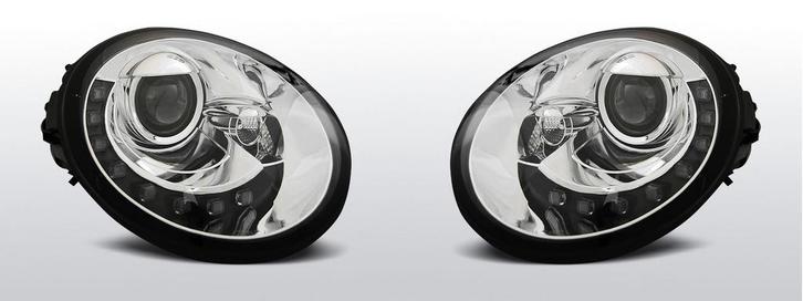 Koplampen | Volkswagen New Beetle 1998-2005 | chroom, Auto-onderdelen, Verlichting, Nieuw, Volkswagen, Verzenden