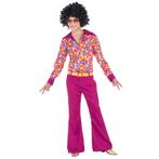 Hippie 60S Kostuum Roze Heren, Verzenden