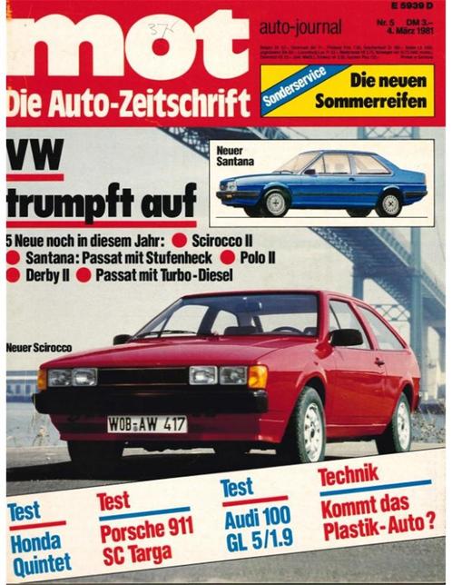 1981 MOT AUTO JOURNAL MAGAZINE 05 DUITS, Livres, Autos | Brochures & Magazines
