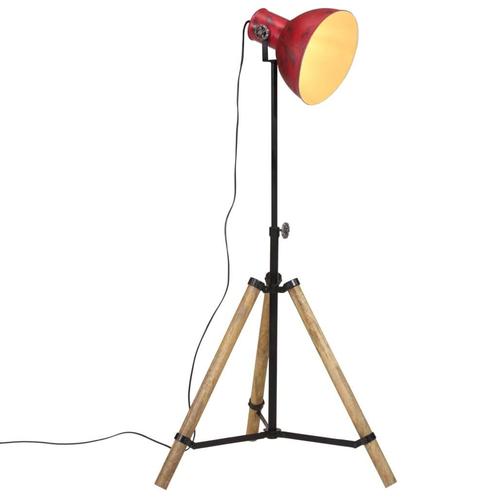 vidaXL Vloerlamp 25 W E27 75x75x90-150 cm verweerd rood, Huis en Inrichting, Lampen | Overige, Nieuw, Verzenden