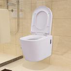 vidaXL Hangend toilet keramiek wit, Doe-het-zelf en Bouw, Sanitair, Verzenden, Nieuw