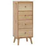 vidaXL Commode 40x30x100 cm Bois massif de teck, Huis en Inrichting, Kasten | Overige, Verzenden