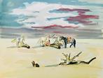 Yves Brayer (1907-1990) - Le repos des cavaliers sur la, Antiek en Kunst