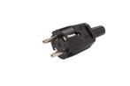 Pvc Type F Stroomstekker Met Trekontlasting 250V 16A Zwart -, Doe-het-zelf en Bouw, Elektriciteit en Kabels, Verzenden, Nieuw