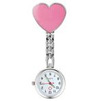 Fako® - Verpleegstershorloge - Hart - Roze, Handtassen en Accessoires, Horloges | Dames, Verzenden, Nieuw