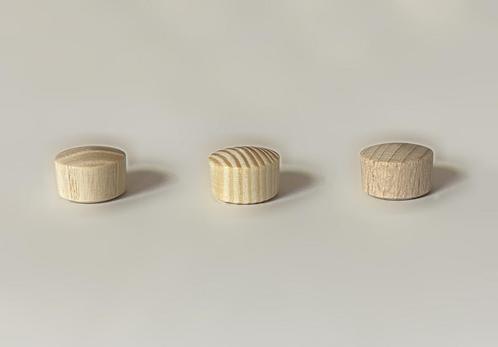 Set van 30 houten knopjes, buttons (10x15 mm, essenhout), Doe-het-zelf en Bouw, Gereedschap | Overige machines, Nieuw, Verzenden