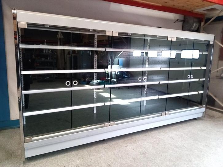 Wandkoeling - B383 x D77 x H205cm - 6 glazendeuren, Electroménager, Réfrigérateurs & Frigos