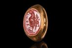 Oud-Romeins Gouden ring met Gryllos Intaglio - fantastisch!, Antiek en Kunst
