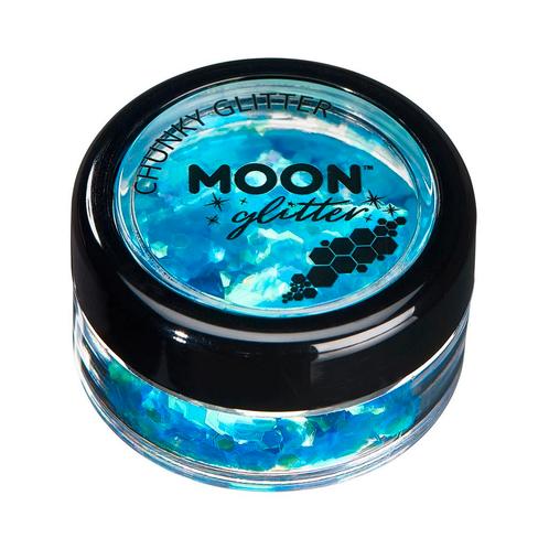 Moon Glitter Iridescent Chunky Glitter Blue 3g, Hobby en Vrije tijd, Feestartikelen, Nieuw, Verzenden