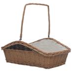 vidaXL Houtmand met handvat 61,5x46,5x58 cm wilgenhout bruin, Tuin en Terras, Brandhout, Verzenden