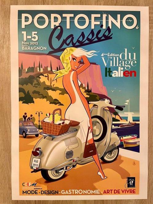 Monsieur Z - Portofino - Viva La Vespa - Année 2012, Antiek en Kunst, Kunst | Tekeningen en Fotografie