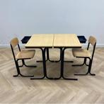 Tweedehands complete school set Galvanias 8 stuks tafels +, Huis en Inrichting, Gebruikt, Hout, Vijf, Zes of meer stoelen