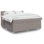 vidaXL Boxspring met matras stof taupe 180x200 cm, Verzenden, Nieuw