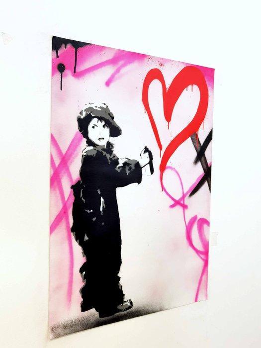 BASM - The little vandal, Antiek en Kunst, Kunst | Schilderijen | Modern