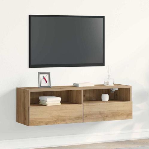 vidaXL TV Wandkast artisanaal eikenkleurig 100 x 30 x 30 cm, Huis en Inrichting, Kasten |Televisiemeubels, Nieuw, Verzenden