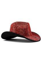Cowboyhoed Rood Strass Steentjes Rode Cowgirl Western Hoed S, Kleding | Dames, Ophalen of Verzenden, Nieuw