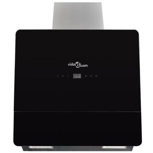 vidaXL Afzuigkap met scherm 600 mm gehard glas zwart, Elektronische apparatuur, Afzuigkappen, Nieuw, Verzenden