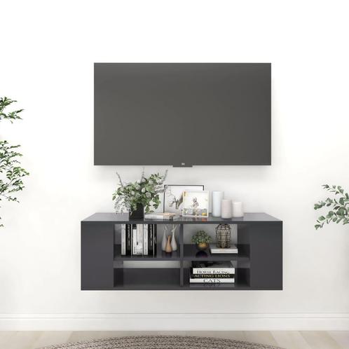 vidaXL Tv-wandmeubel 102x35x35 cm bewerkt hout grijs, Huis en Inrichting, Kasten |Televisiemeubels, Nieuw, Verzenden