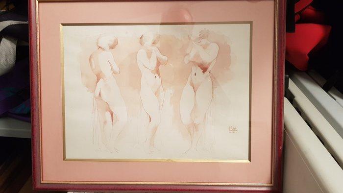 Jose Luis Benlliure (1928-1994) - Desnudos, Antiek en Kunst, Kunst | Schilderijen | Modern