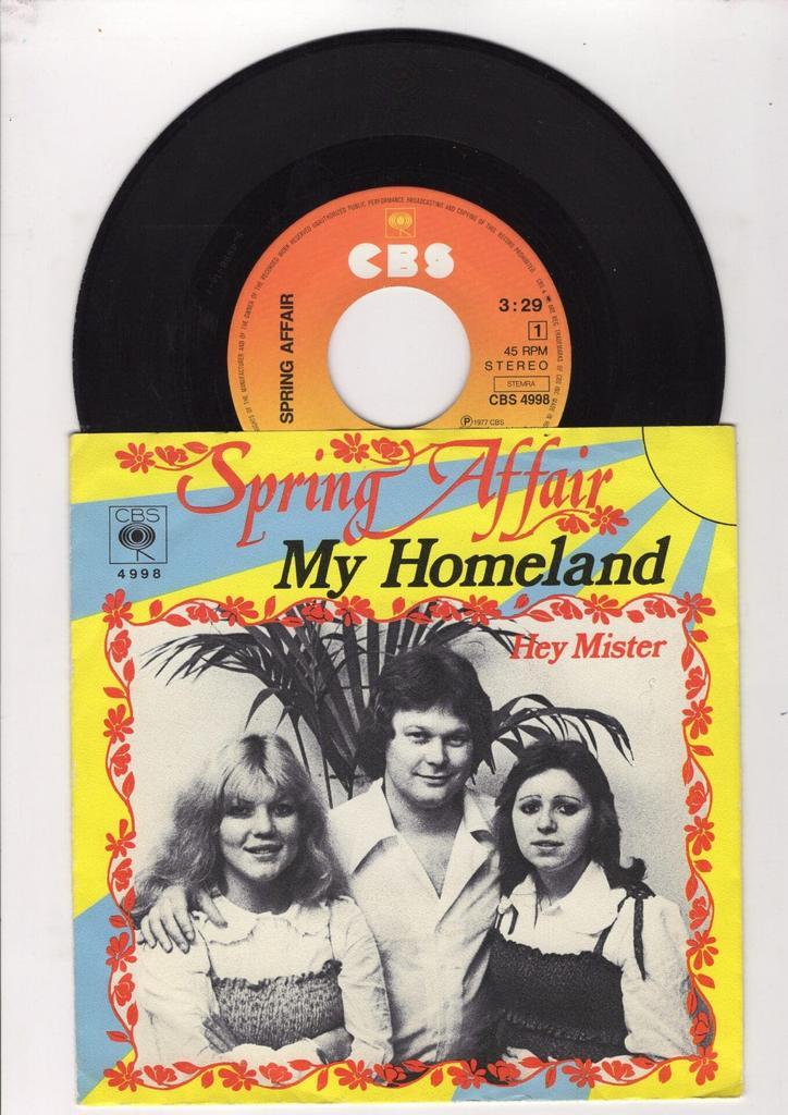 Spring Affair – My Homeland / Hey Mister (1-7-Vinyl-Single), Cd's en Dvd's, Vinyl Singles, Ophalen of Verzenden
