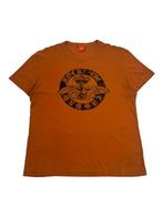 Vintage Hugo Boss Orange/Brown T-Shirt maat S, Vêtements | Hommes, T-shirts, Ophalen of Verzenden