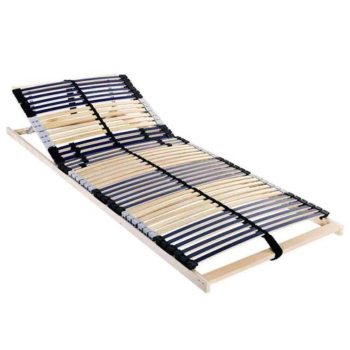 vidaXL Lamelbodem Bruin 140 x 190 cm Massief beukenhout, Huis en Inrichting, Slaapkamer | Bedden, Nieuw, Verzenden