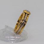 Ring - 18 karaat Geel goud, Witgoud - 0.25ct. tw. Diamant, Handtassen en Accessoires, Ringen, Nieuw