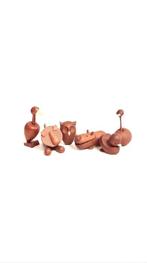 Figuur - Zes vintage houten dieren Royal Pet