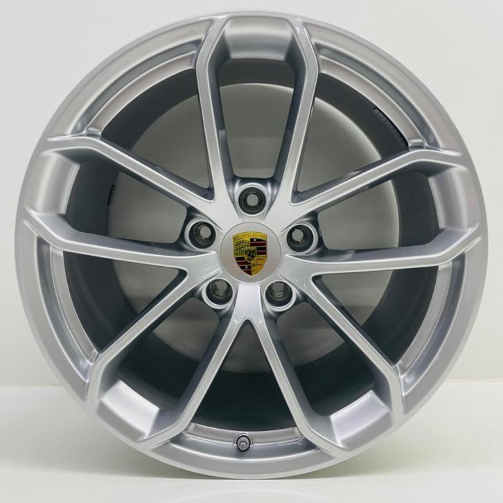 Porsche Boxster Spyder/Cayman GT4 (718) 20 zilver met banden, Auto-onderdelen, Banden en Velgen, 20 inch, Zomerbanden, 295 mm