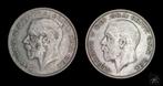 Verenigd Koninkrijk. George V. Half Crown 1930/1936 2 coins, Postzegels en Munten