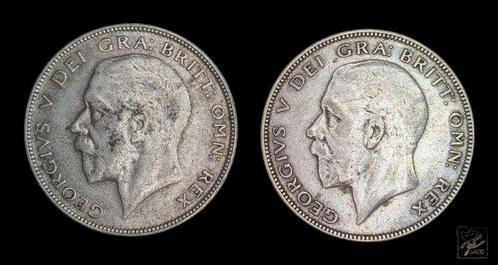 Verenigd Koninkrijk. George V. Half Crown 1930/1936 2 coins, Postzegels en Munten, Munten | Europa | Niet-Euromunten