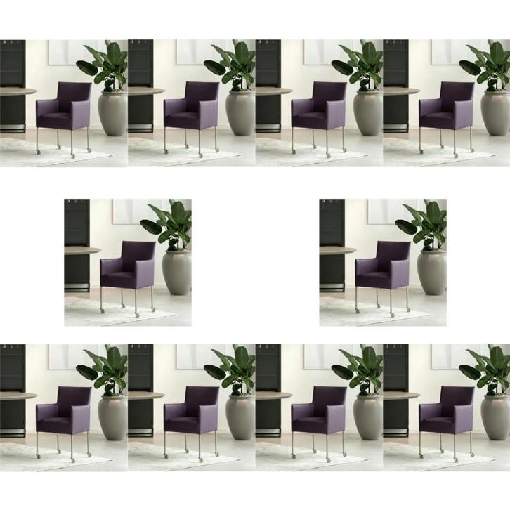 Set van 10 Leren eetkamerstoelen Desire - Toledo Merlin, Huis en Inrichting, Stoelen, Nieuw, Eén, Leer, Ophalen of Verzenden