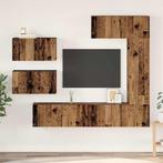 vidaXL Tv-meubelset 6 pcs Oud hout 30.5 x 30 x 90 cm Bewerkt, Huis en Inrichting, Kasten |Televisiemeubels, Verzenden, Nieuw