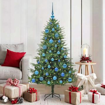 vidaXL Kunstmatige voorverlichte kerstboom met ballenset beschikbaar voor biedingen