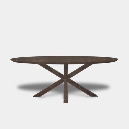 Tafel Ovaal Eikenhout - Matrix Hout - Zand, Huis en Inrichting, Tafels | Eettafels