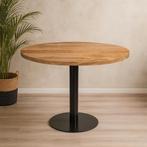 Mangohout Horecatafel Rond Ø100 cm, Verzenden, Rond, Nieuw, Industriële meubels