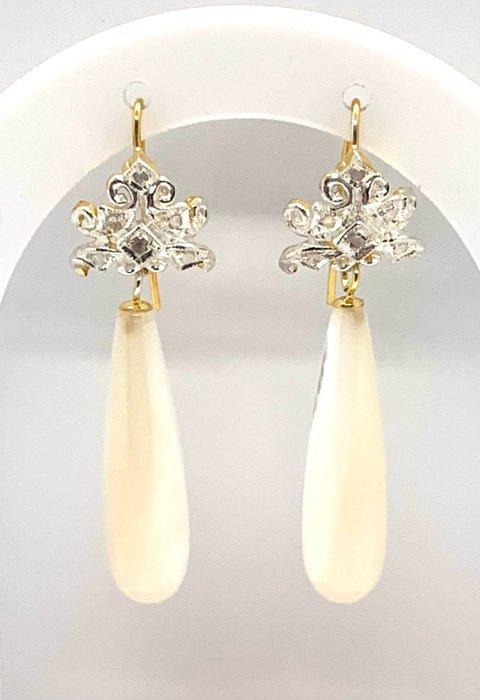 Zonder Minimumprijs - Hangoorbellen - 9 kt. Geel goud,, Handtassen en Accessoires, Antieke sieraden