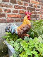 Sculpture, Kleurrijke gietijzeren haan - 29 cm - Fonte, Antiquités & Art, Curiosités & Brocante