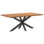 vidaXL Eettafel rechthoekig 180x100x74 cm massief eikenhout, Huis en Inrichting, Tafels | Eettafels, Verzenden, Nieuw