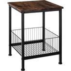 tectake Bijzettafel Grimsby 40x40x55,5cm - Industrieel hout, Huis en Inrichting, Tafels | Bijzettafels, Verzenden, Nieuw